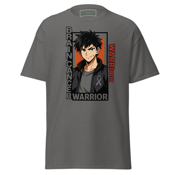 Anime Black Haired Warrior Tee - JohnVsGBMCharcoalS
