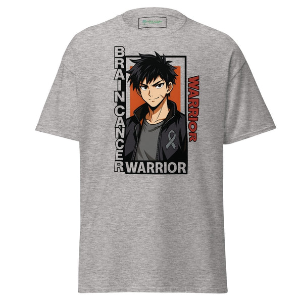 Anime Black Haired Warrior Tee - JohnVsGBMSport GreyS