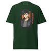 Anime Black Haired Warrior Tee - JohnVsGBMForest GreenS