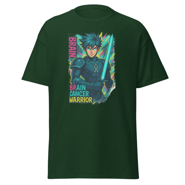 Anime Blue Eyed Warrior Tee - JohnVsGBMForest GreenS