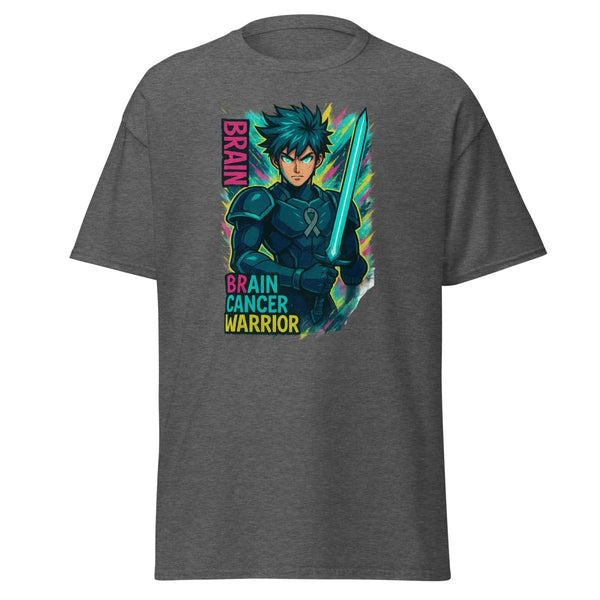 Anime Blue Eyed Warrior Tee - JohnVsGBMDark HeatherS