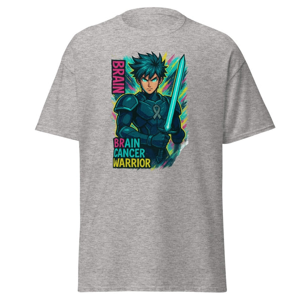 Anime Blue Eyed Warrior Tee - JohnVsGBMSport GreyS
