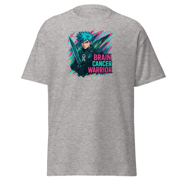 Anime Blue Warrior Tee - JohnVsGBMSport GreyS