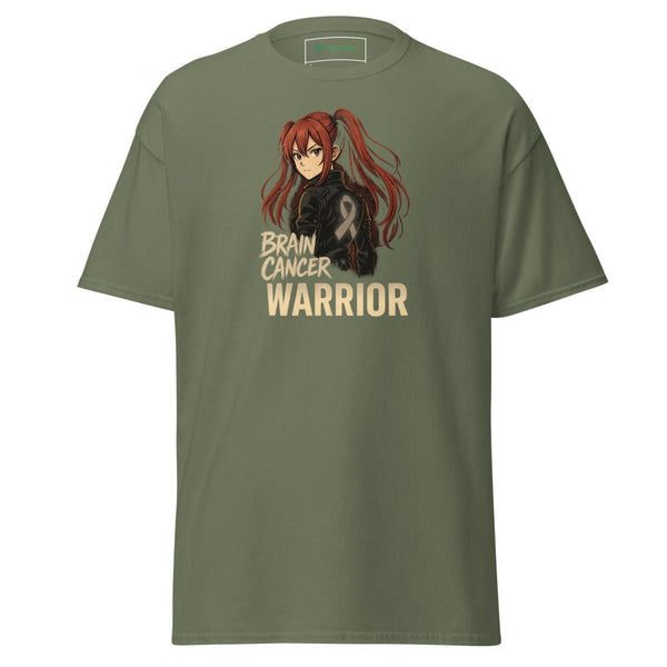 Anime Brunet Punk Tee - JohnVsGBMMilitary GreenS