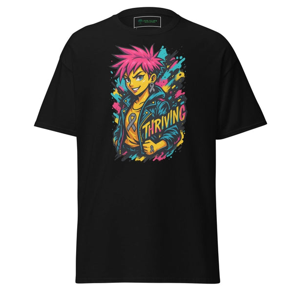 Anime Girl Jacket Thriving Tee - JohnVsGBMBlackS