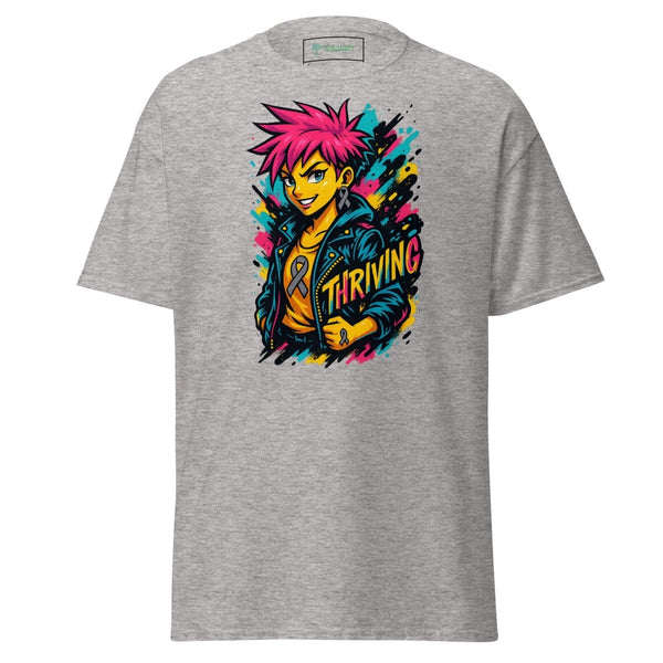 Anime Girl Jacket Thriving Tee - JohnVsGBMSport GreyS