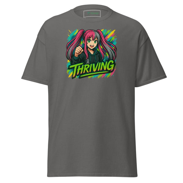 Anime Girl Thriving Tee - JohnVsGBMCharcoalS