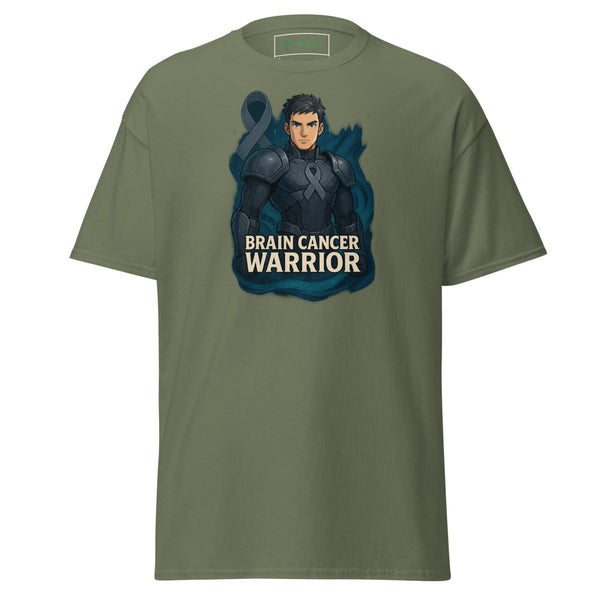 Anime Guy In Armor Tee - JohnVsGBMMilitary GreenS