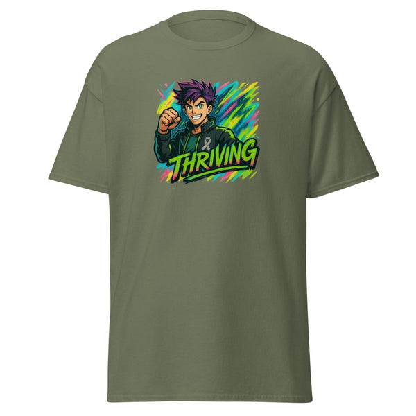 Anime Man Thriving Tee - JohnVsGBMMilitary GreenS