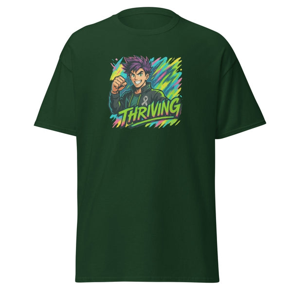 Anime Man Thriving Tee - JohnVsGBMForest GreenS