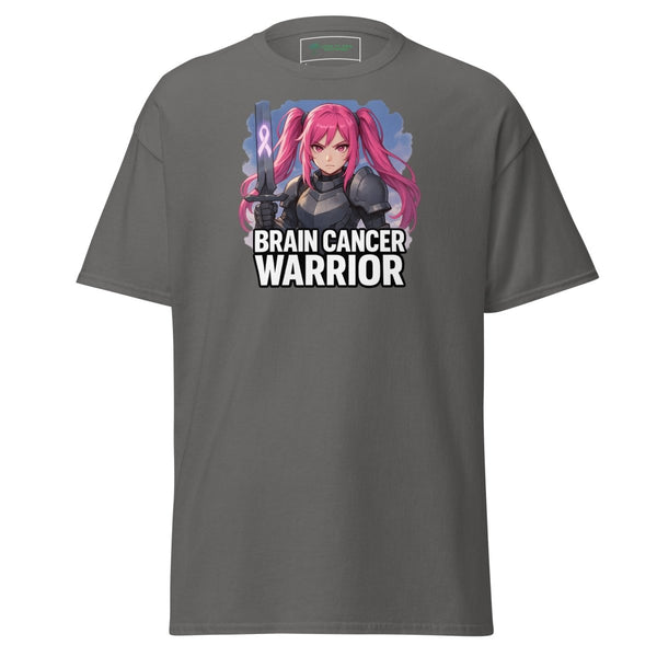 Anime Pink Haired Warrior Tee - JohnVsGBMCharcoalS