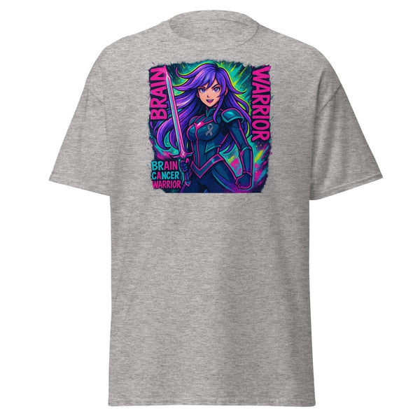 Anime Purple Girl Warrior Tee - JohnVsGBMSport GreyS
