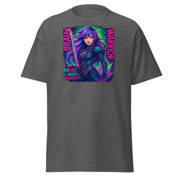 Anime Purple Girl Warrior Tee - JohnVsGBMDark HeatherS