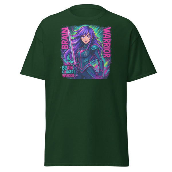 Anime Purple Girl Warrior Tee - JohnVsGBMForest GreenS