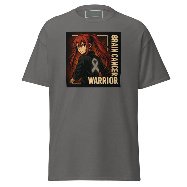 Anime Red Headed Warrior Tee - JohnVsGBMCharcoalS