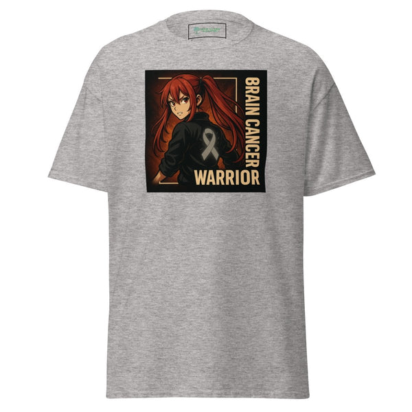 Anime Red Headed Warrior Tee - JohnVsGBMSport GreyS
