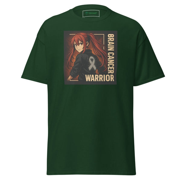 Anime Red Headed Warrior Tee - JohnVsGBMForest GreenS