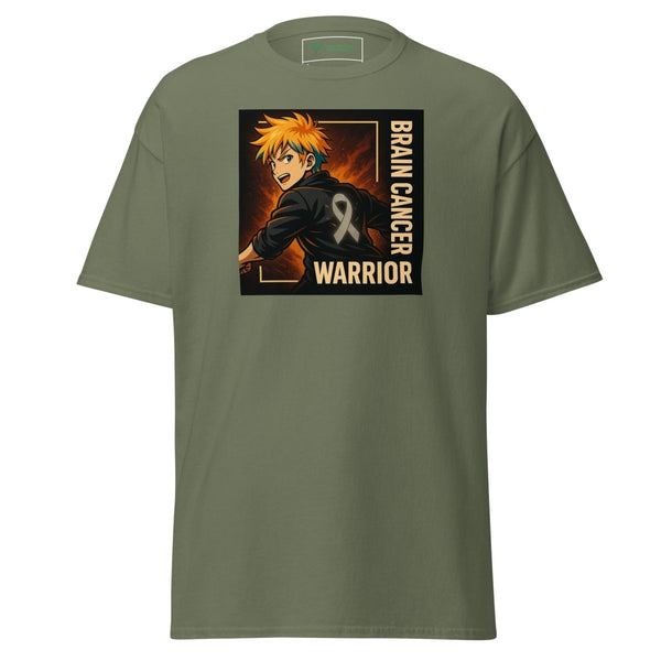 Anime Spikey Warrior Tee - JohnVsGBMMilitary GreenS