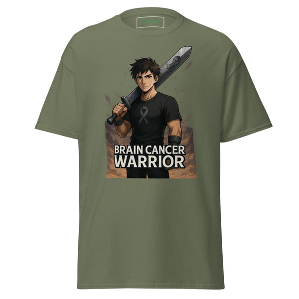 Anime Warrior Sword Tee - JohnVsGBMMilitary GreenS