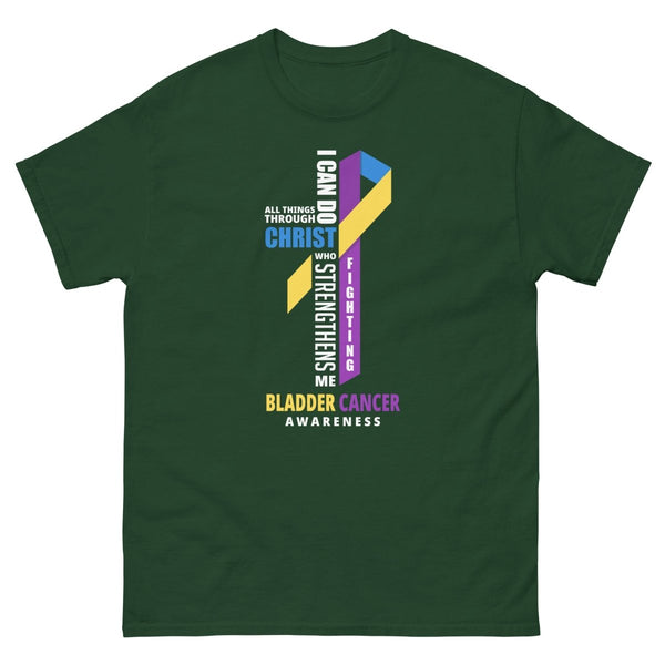 Bladder Cancer Through Christ Tee - JohnVsGBMForest GreenS