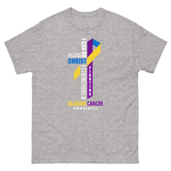 Bladder Cancer Through Christ Tee - JohnVsGBMSport GreyS
