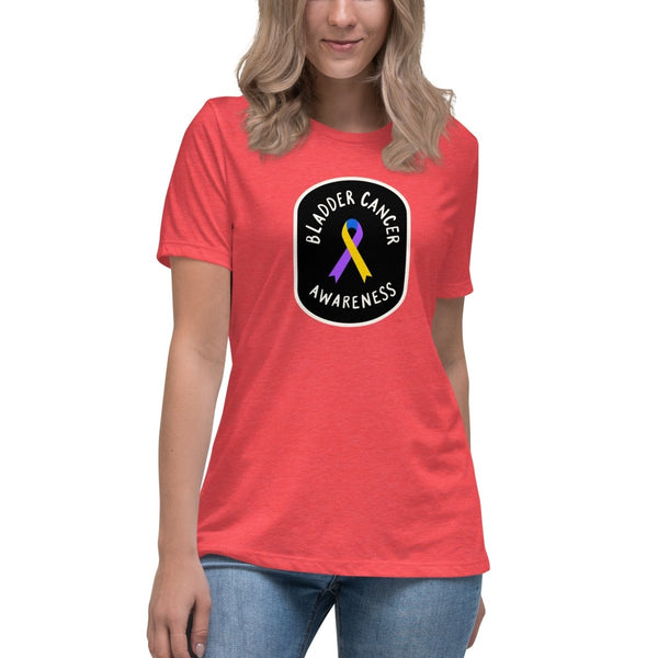 Bladder Cancer Women's Awareness Tee - JohnVsGBMHeather RedS