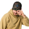 Blue Light Embroidered Camouflage Trucker Hat - JohnVsGBMCamo/Black