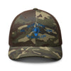 Blue Light Embroidered Camouflage Trucker Hat - JohnVsGBMCamo/Brown