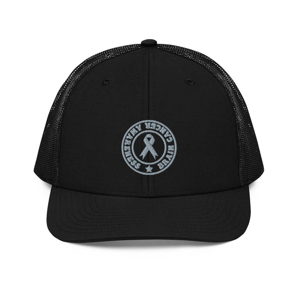 Brain Awareness Embroidered Trucker Cap - JohnVsGBMBlack
