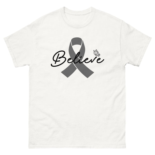 Brain Cancer Believe Tee - JohnVsGBMWhiteS