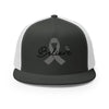 Brain Cancer Believe Trucker Cap - JohnVsGBMCharcoal/ White