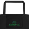 Brain Cancer Black n Gray Large Tote Bag - JohnVsGBMBlack