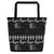 Brain Cancer Black n Gray Large Tote Bag - JohnVsGBMBlack