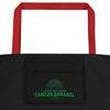 Brain Cancer Black n Gray Large Tote Bag - JohnVsGBMRed
