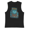 Brain Cancer Blue Light Motel Muscle Shirt - JohnVsGBMBlackS