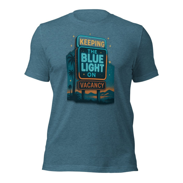 Brain Cancer Blue Light Motel Tee - JohnVsGBMHeather Deep TealS