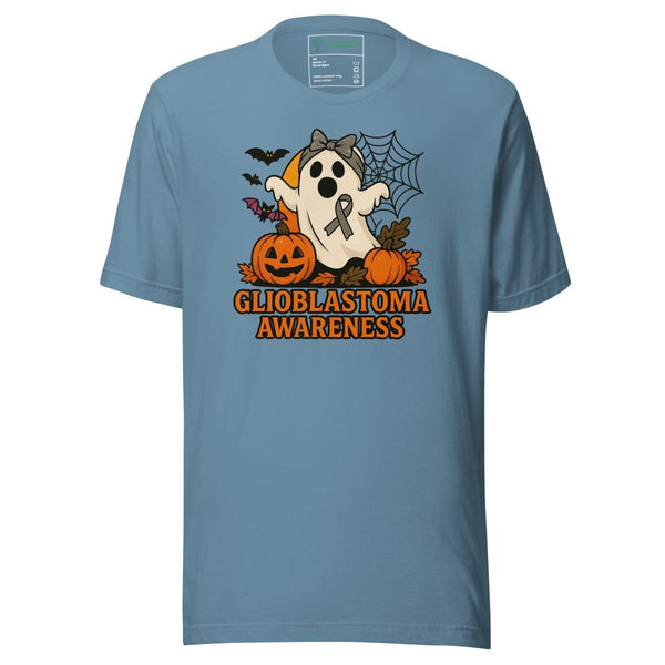Brain Cancer Boo Tee - JohnVsGBMSteel BlueXS