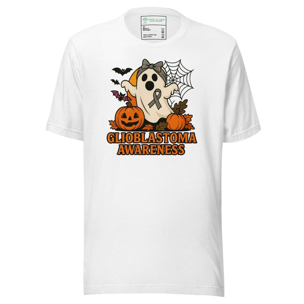 Brain Cancer Boo Tee - JohnVsGBMSolid White BlendXS