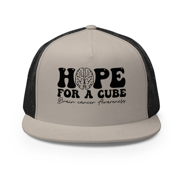 Brain Cancer Cure Trucker Cap - JohnVsGBMSilver/ Black