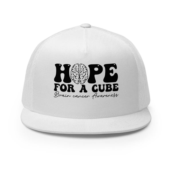 Brain Cancer Cure Trucker Cap - JohnVsGBMWhite