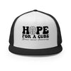 Brain Cancer Cure Trucker Cap - JohnVsGBMBlack/ White/ Black