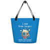 Brain Cancer Excuses Large Tote - JohnVsGBMBlack