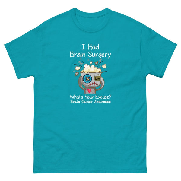 Brain Cancer Excuses Tee - JohnVsGBMTropical BlueS