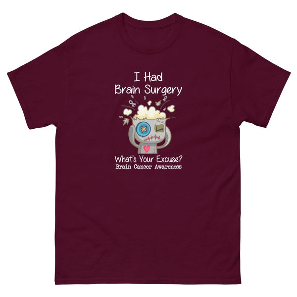 Brain Cancer Excuses Tee - JohnVsGBMMaroonS