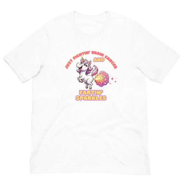 Brain Cancer Fartin' Sparkles Tee - JohnVsGBMWhiteXS