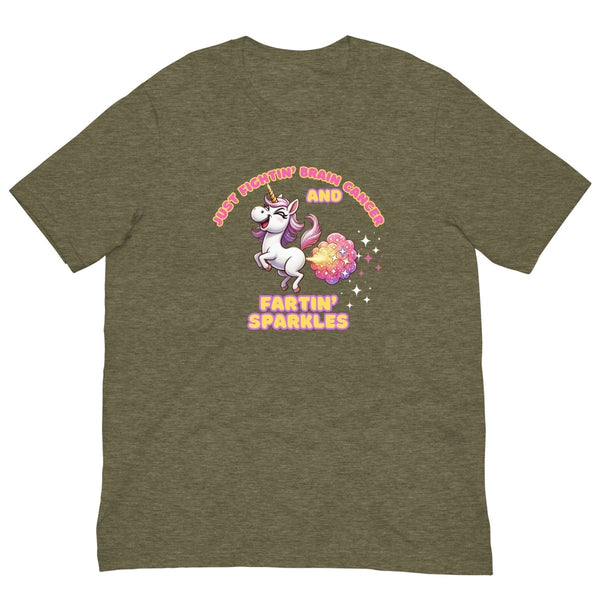 Brain Cancer Fartin' Sparkles Tee - JohnVsGBMHeather OliveXS