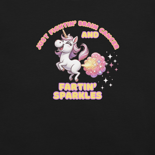 Brain Cancer Fartin' Sparkles Tee - JohnVsGBMBlackXS