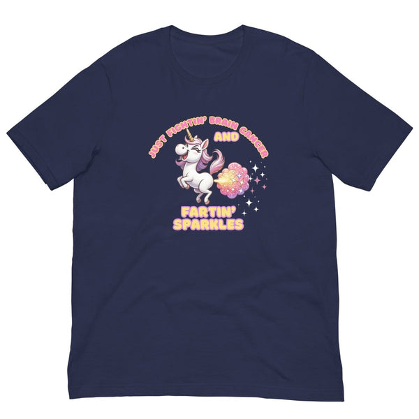 Brain Cancer Fartin' Sparkles Tee - JohnVsGBMNavyXS