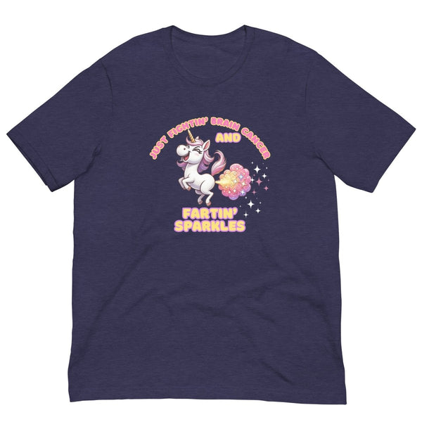 Brain Cancer Fartin' Sparkles Tee - JohnVsGBMHeather Midnight NavyXS