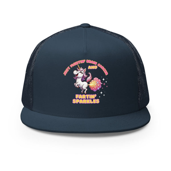 Brain Cancer Fartin' Trucker Cap - JohnVsGBMNavy